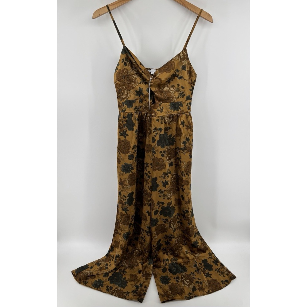 NWT Baltic Born Sleeveless Floral Jumpsuit Sz L Wide Leg Flowy Festival Boho